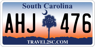 SC license plate AHJ476