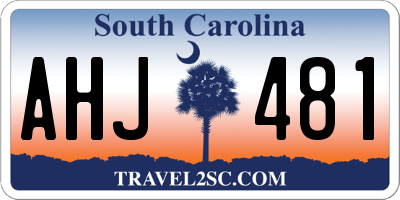 SC license plate AHJ481