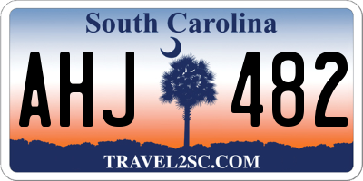 SC license plate AHJ482