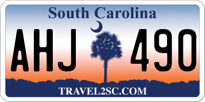 SC license plate AHJ490