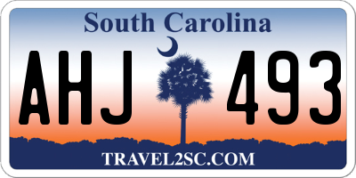 SC license plate AHJ493