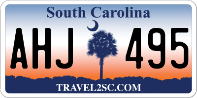 SC license plate AHJ495