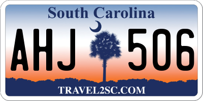 SC license plate AHJ506