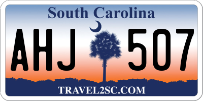 SC license plate AHJ507