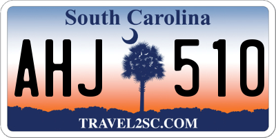 SC license plate AHJ510