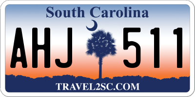 SC license plate AHJ511