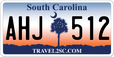 SC license plate AHJ512