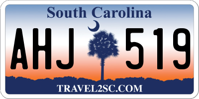 SC license plate AHJ519