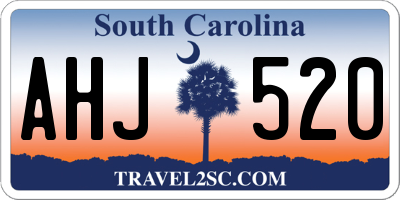 SC license plate AHJ520