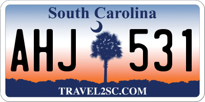 SC license plate AHJ531