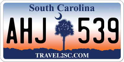 SC license plate AHJ539