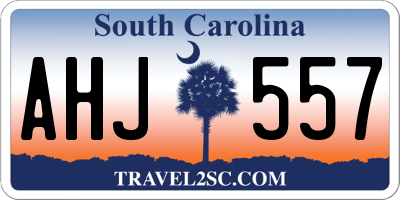 SC license plate AHJ557