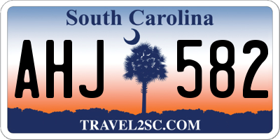SC license plate AHJ582