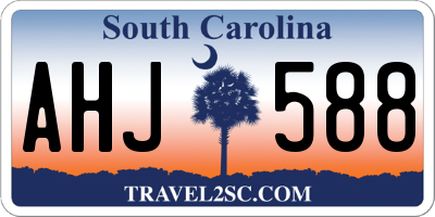 SC license plate AHJ588