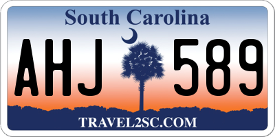 SC license plate AHJ589