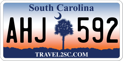 SC license plate AHJ592
