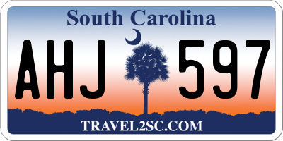 SC license plate AHJ597
