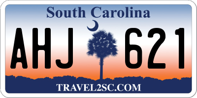 SC license plate AHJ621