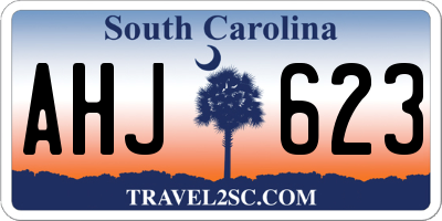 SC license plate AHJ623