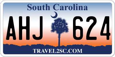 SC license plate AHJ624