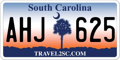 SC license plate AHJ625