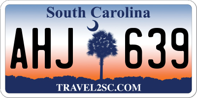SC license plate AHJ639