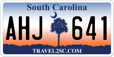 SC license plate AHJ641