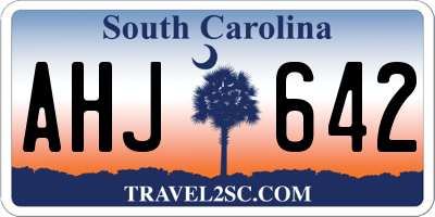 SC license plate AHJ642