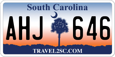 SC license plate AHJ646