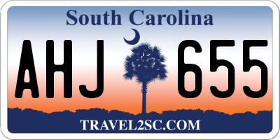 SC license plate AHJ655