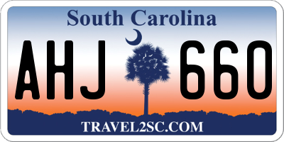 SC license plate AHJ660