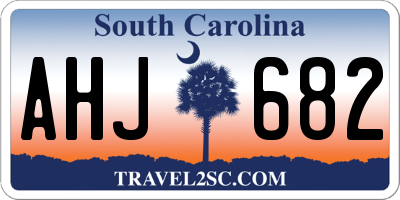 SC license plate AHJ682