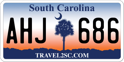 SC license plate AHJ686
