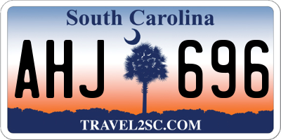 SC license plate AHJ696