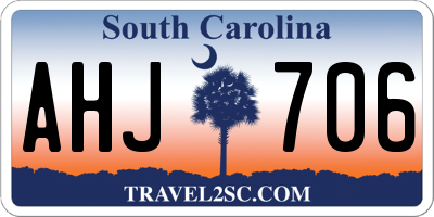 SC license plate AHJ706