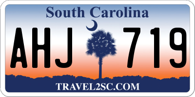 SC license plate AHJ719