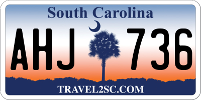 SC license plate AHJ736