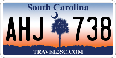SC license plate AHJ738