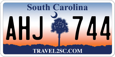 SC license plate AHJ744