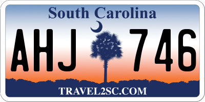 SC license plate AHJ746