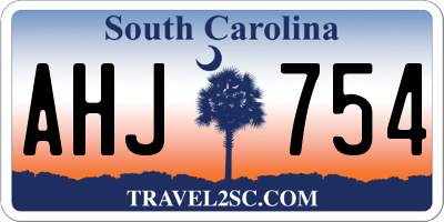 SC license plate AHJ754