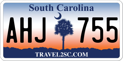 SC license plate AHJ755
