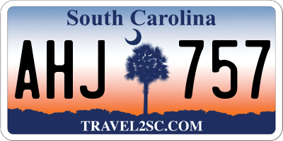 SC license plate AHJ757