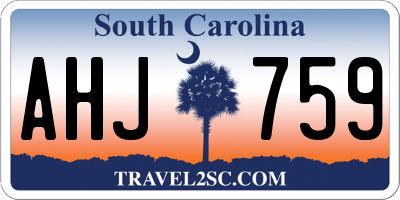 SC license plate AHJ759