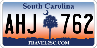 SC license plate AHJ762