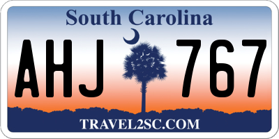 SC license plate AHJ767
