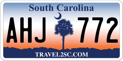 SC license plate AHJ772
