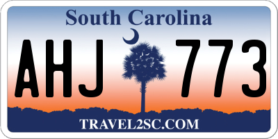 SC license plate AHJ773