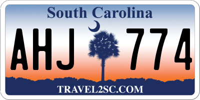 SC license plate AHJ774