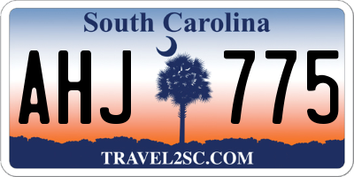 SC license plate AHJ775